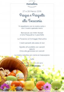 Pasqua pasquetta Focacceria Manuelina